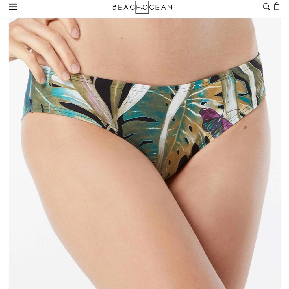 NWT Tropical Print Bikini Bottoms